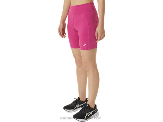 Women\s 7in Knit Short Fuchsia Red Asics XXPD3376