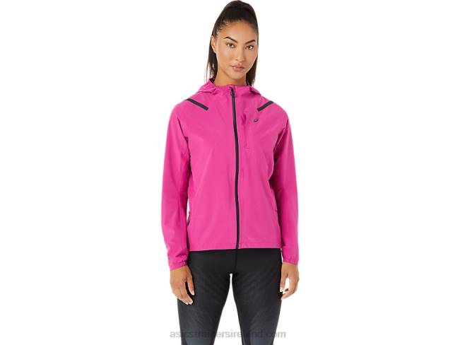 Womens Accelerate Waterproof 20 Jacket Fuchsia Red Asics XXPD3274