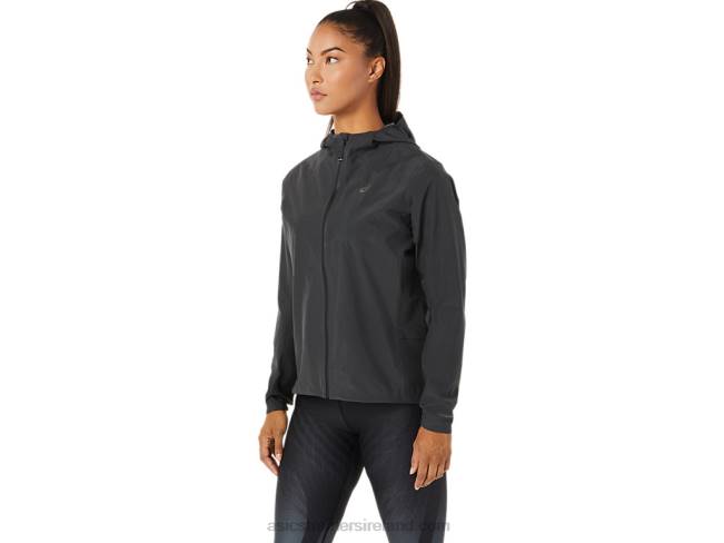 Women\s Accelerate Waterproof 20 Jacket Graphite Grey Asics XXPD3271