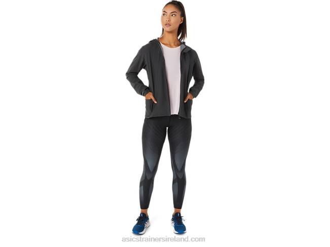 Women\s Accelerate Waterproof 20 Jacket Graphite Grey Asics XXPD3271