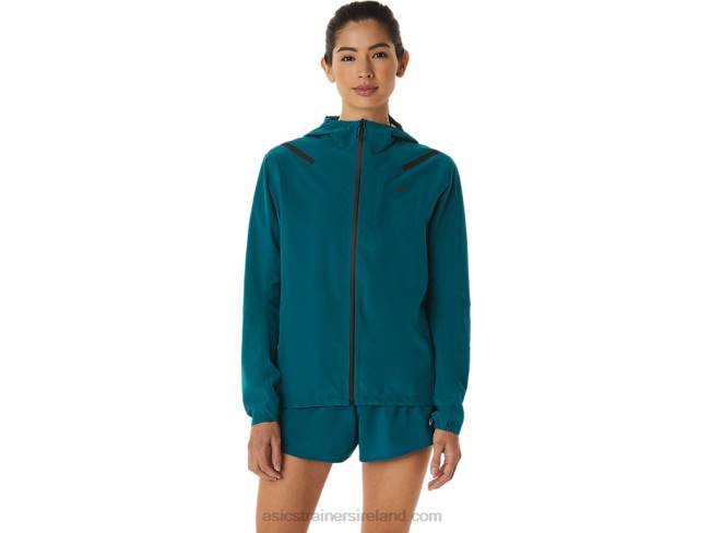 Womens Accelerate Waterproof 20 Jacket Velvet Pine Asics XXPD3076