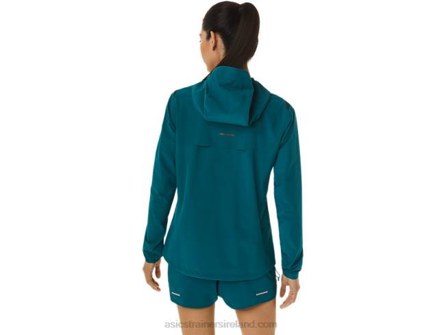 Women\s Accelerate Waterproof 20 Jacket Velvet Pine Asics XXPD3076