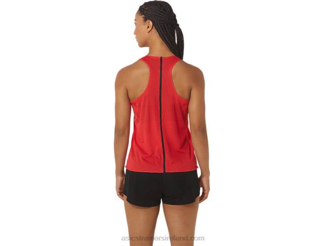 Women\s Actibreeze Jacquard Singlet Electric Red Asics XXPD2341