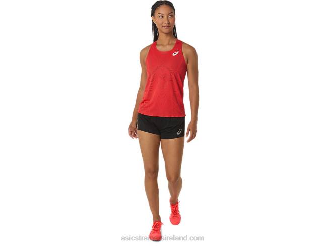 Women\s Actibreeze Jacquard Singlet Electric Red Asics XXPD2341