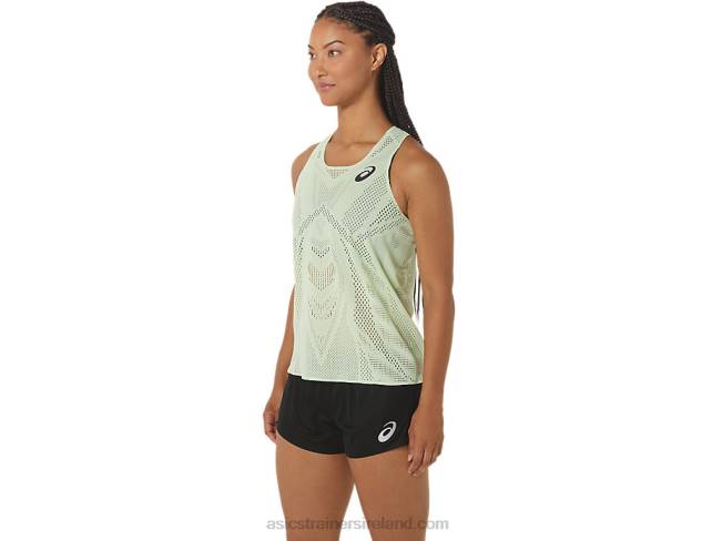 Women\s Actibreeze Jacquard Singlet Whisper Green Asics XXPD2226