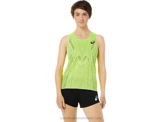 Womens Actibreeze Singlet Hazard Green Asics XXPD3350