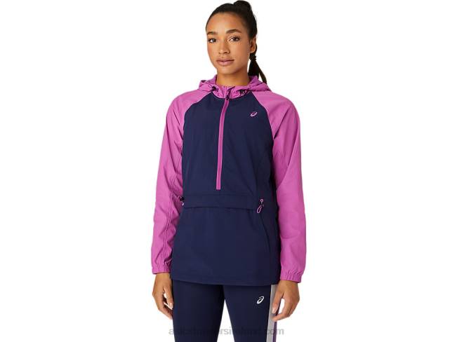 Womens Anorak Jacket Digital Grape/Peacoat Asics XXPD4114