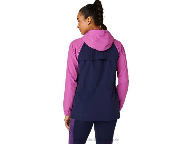 Women\s Anorak Jacket Digital Grape/Peacoat Asics XXPD4114