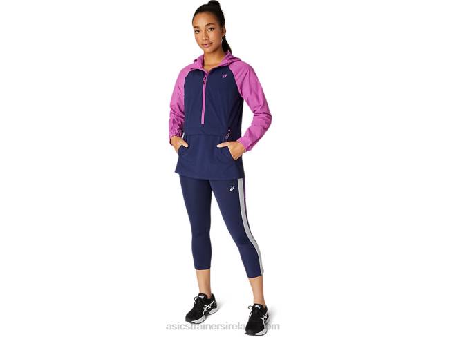 Women\s Anorak Jacket Digital Grape/Peacoat Asics XXPD4114