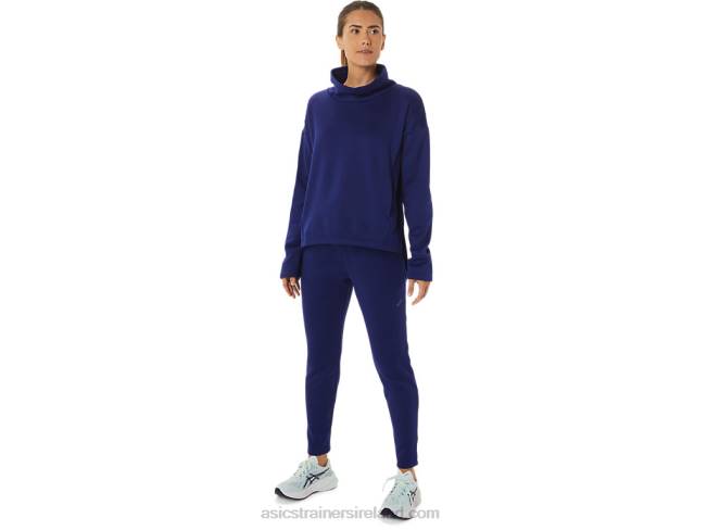 Women\s Brushed Knit Pant Dive Blue Asics XXPD2936