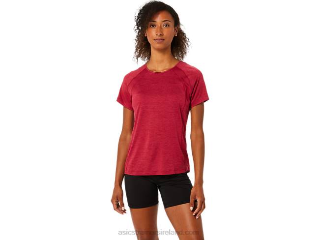 Womens C110 Short Sleeve Pr Lyte Top Burgundy Asics XXPD3778