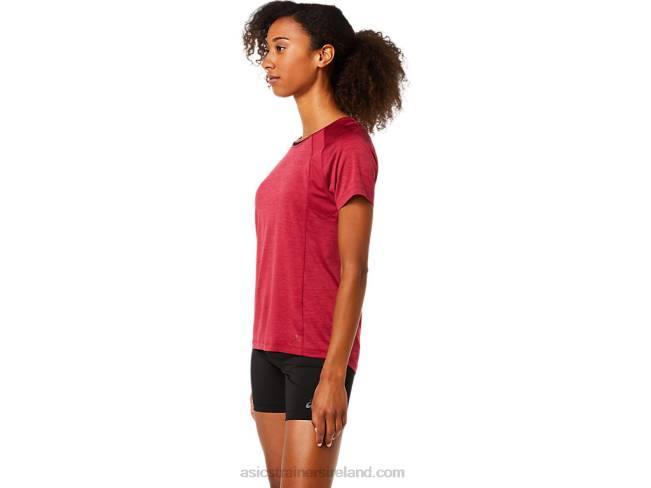 Women\s C110 Short Sleeve Pr Lyte Top Burgundy Asics XXPD3778