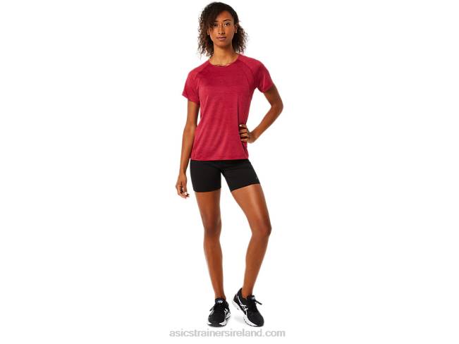 Women\s C110 Short Sleeve Pr Lyte Top Burgundy Asics XXPD3778