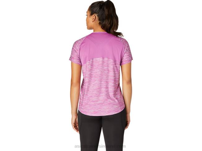 Women\s C110 Short Sleeve Pr Lyte Top Digital Grape Spacedye Asics XXPD4105