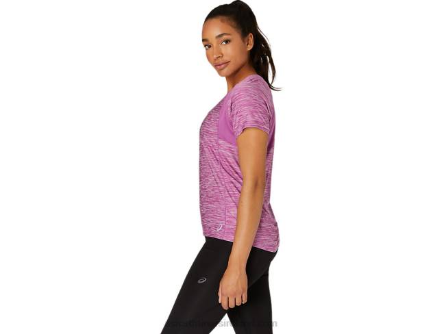 Women\s C110 Short Sleeve Pr Lyte Top Digital Grape Spacedye Asics XXPD4105