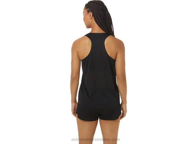 Women\s Cj-Line Light Singlet Performance Black/Whisper Green Asics XXPD2347