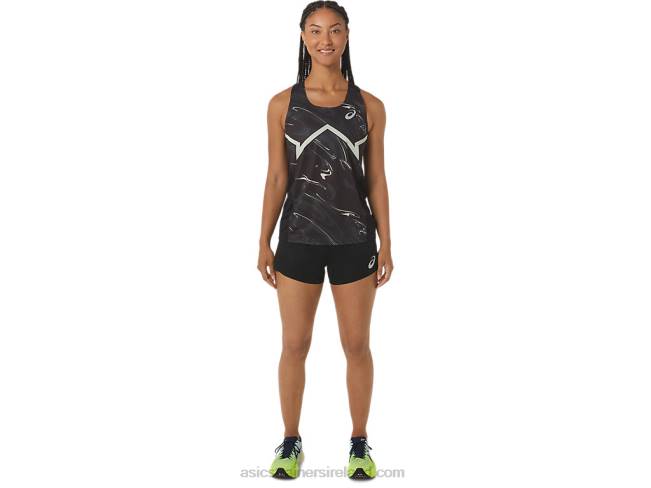 Women\s Cj-Line Light Singlet Performance Black/Whisper Green Asics XXPD2347