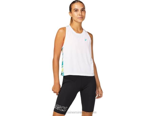 Womens Color Injection Tank Brilliant White/Baltic Jewel Asics XXPD3967