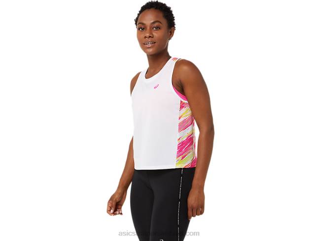 Women\s Color Injection Tank Pink Glo Asics XXPD3373