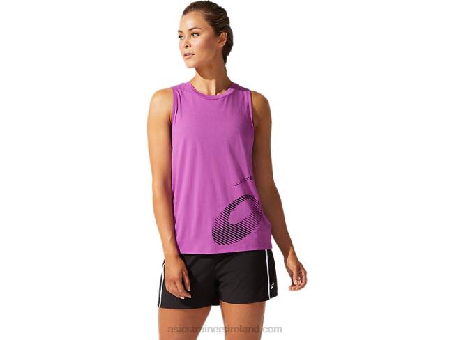 Womens Core Graphic Tank Digital Grape Asics XXPD4059