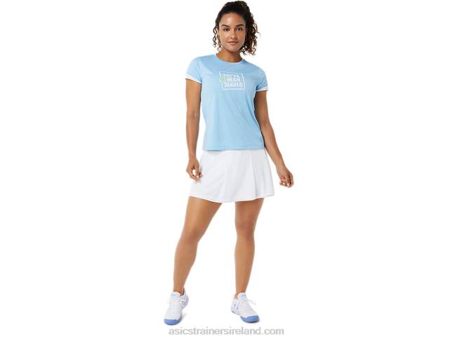 Women\s Court Graphic Tee Arctic Sky Asics XXPD3491