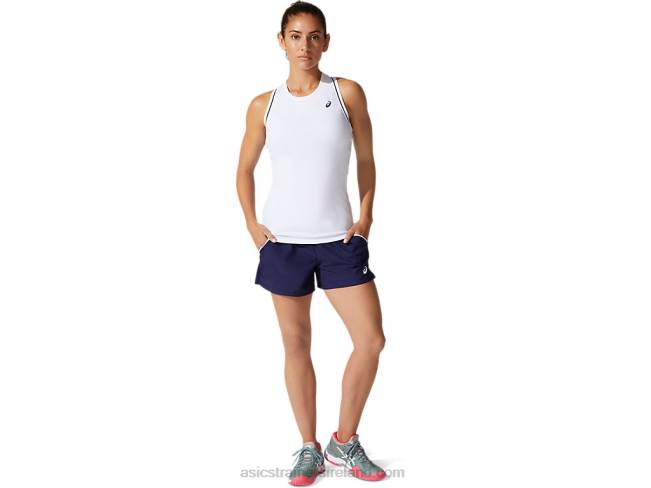 Women\s Court Short Peacoat/Brilliant White Asics XXPD3780