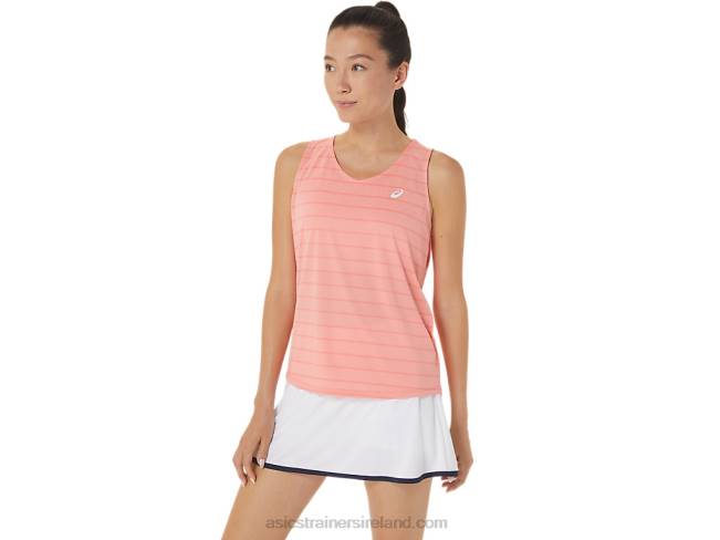 Women\s Court Stripe Tank Guava Asics XXPD2507