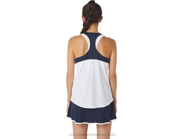 Women\s Court Tank Brilliant White/Midnight Asics XXPD2566