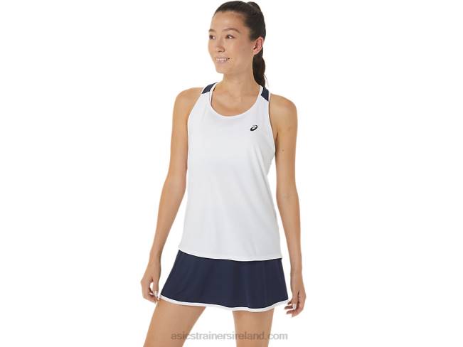 Women\s Court Tank Brilliant White/Midnight Asics XXPD2566