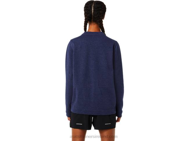 Women\s Crew Top Peacoat Heather Asics XXPD3724