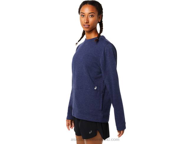 Women\s Crew Top Peacoat Heather Asics XXPD3724