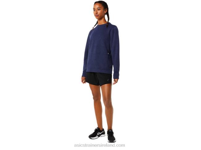 Women\s Crew Top Peacoat Heather Asics XXPD3724