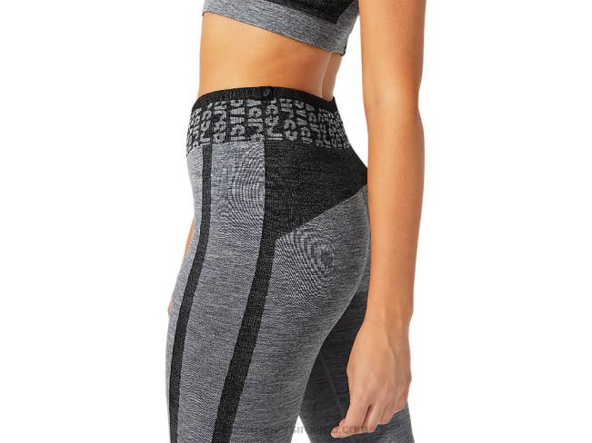 Women\s Cropped Logo Seamless Tight Performance Black/Graphite Grey Asics XXPD3935