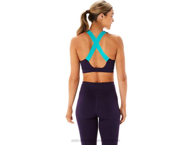 Women\s Cross Back Strapped Bra Night Shade Asics XXPD2955