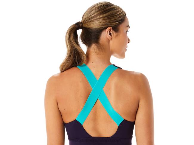 Women\s Cross Back Strapped Bra Night Shade Asics XXPD2955