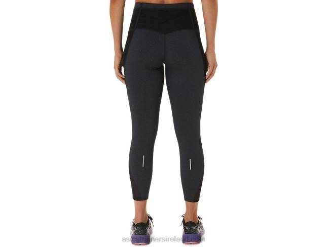 Women\s Distance Supply 7/8 Tight Performance Black Heather Asics XXPD2497