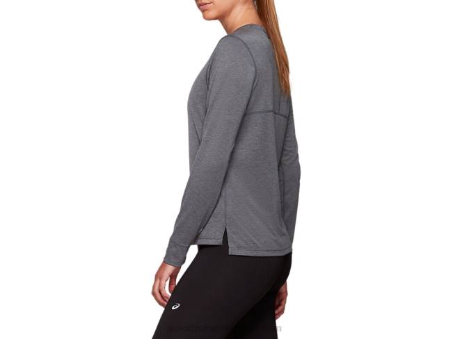 Women\s Dorai Long Sleeve Top Dark Grey Heather Asics XXPD4177