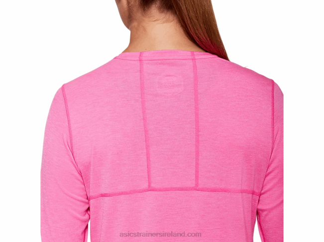 Women\s Dorai Long Sleeve Top Pink Glo Heather Asics XXPD4047