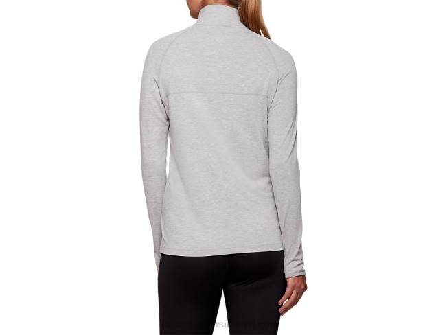 Women\s Dorai Quarter Zip Top Light Grey Heather Asics XXPD4205