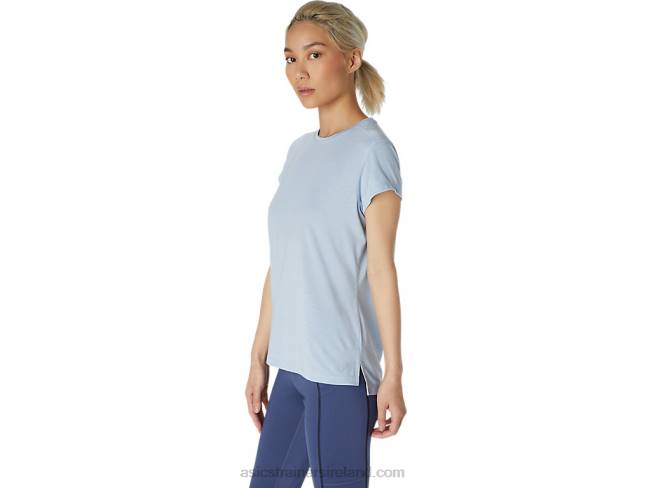 Women\s Dorai Short Sleeve Top Mist Heather Asics XXPD3810