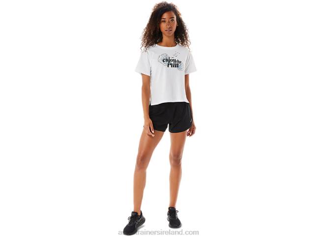 Women\s Enjoy The Run Short Sleeve Brilliant White Asics XXPD3142