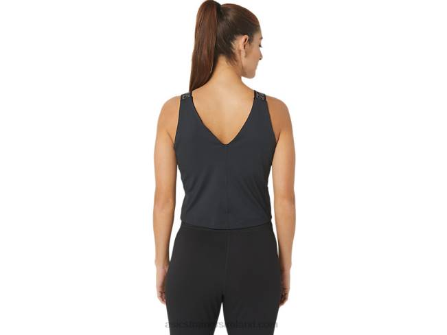 Women\s Fit Sana Cropped Tank Performance Black Asics XXPD2357