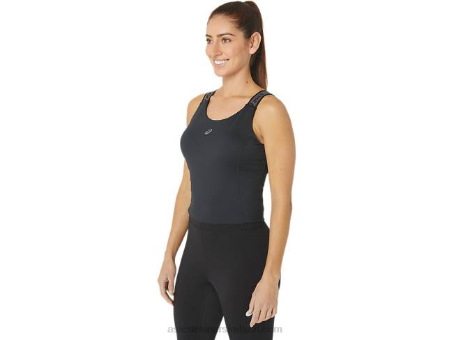 Women\s Fit Sana Cropped Tank Performance Black Asics XXPD2357