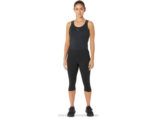 Women\s Fit Sana Cropped Tank Performance Black Asics XXPD2357