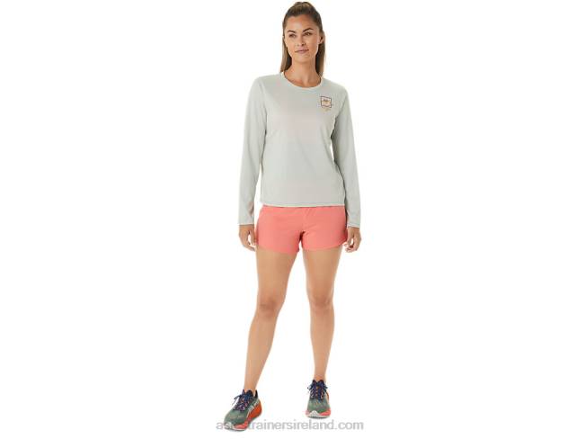 Women\s Fujitrail Logo Long Sleeve Top Light Sage Asics XXPD2476