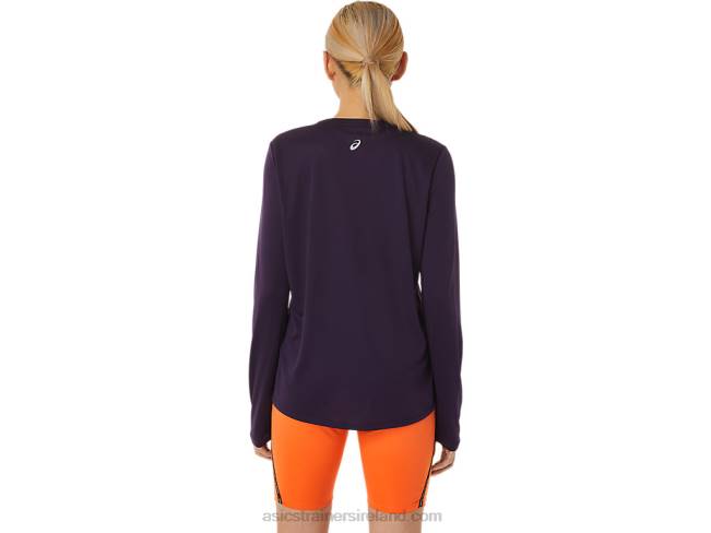 Women\s Fujitrail Logo Long Sleeve Top Night Shade Asics XXPD3033