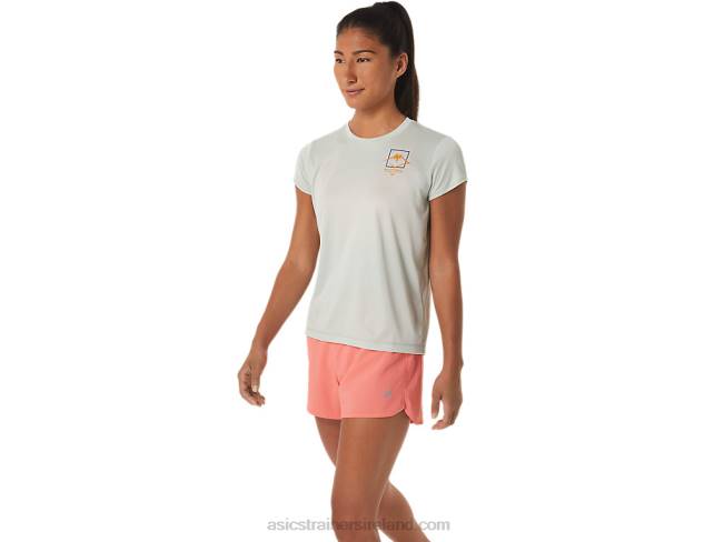 Women\s Fujitrail Logo Short Sleeve Top Light Sage Asics XXPD2510