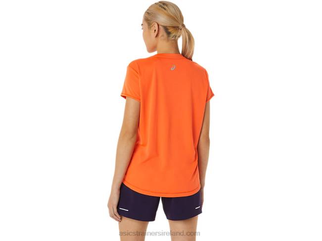 Women\s Fujitrail Logo Short Sleeve Top Nova Orange Asics XXPD3075