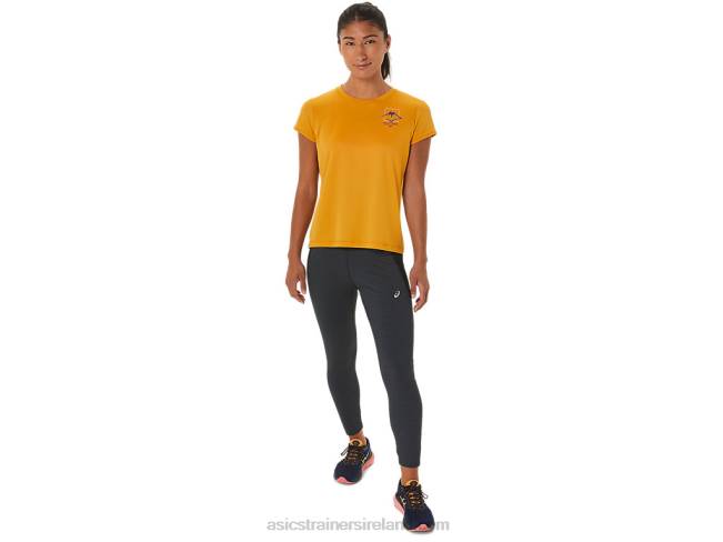 Women\s Fujitrail Logo Short Sleeve Top Sandstorm Asics XXPD2565