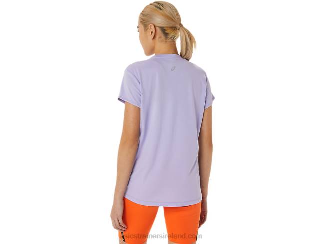 Women\s Fujitrail Logo Short Sleeve Top Vapor Asics XXPD3074